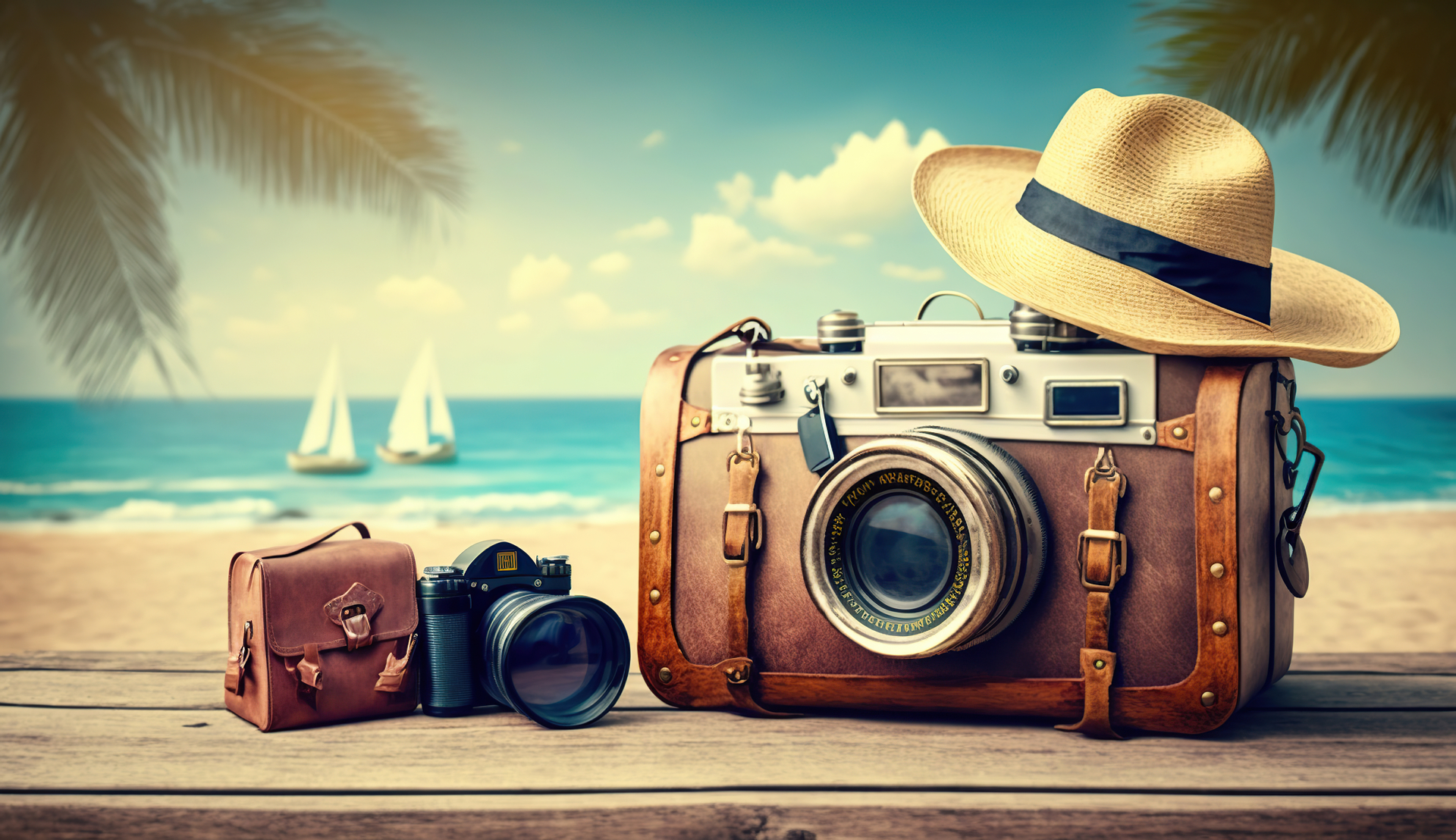 Medium Vecteezy Vintage Suitcase Hipster Hat Photo Camera And Passport On 22814274 Medium